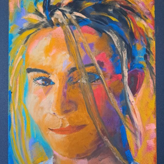 Homework for my @mastrius.official pastels group is portraits.  Decided to do my own for the first time. Lots of improvements to be made to this, but not too bad for my first one!