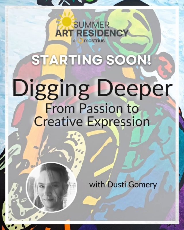 I’m excited to be part of the Mastrius Summer Art Residency 2026!
.
This summer, I’ll be leading: Digging Deeper: From Passion To Creative Expression. 
.
Learn how to turn one idea into a deeper creative conversation. 

Mastrius offers Summer Art Residencies as a casual, fun, and focused way for artists to keep growing through July and August. And the best part? It’s all online and LIVE, so you can join from your studio, your campsite, or wherever summer takes you! 

Summer is a great time to try something new or tackle a challenge you haven’t had time to focus on all year. Whether you want to develop a skill, hone a technique, or overcome a creative challenge, there’s a residency for you. 

The residency is designed to help you: GROW | DEVELOP | CONNECT Make this summer FOR YOU. Make it the summer you move FORWARD! Learn more at www.mastrius.com/summer-residency or click the link in my bio.
